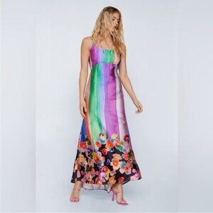 Colorful NastyGal maxi dress